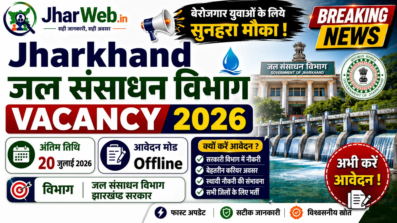 Jharkhand Jal Sansadhan Vibhag Vacancy 2026