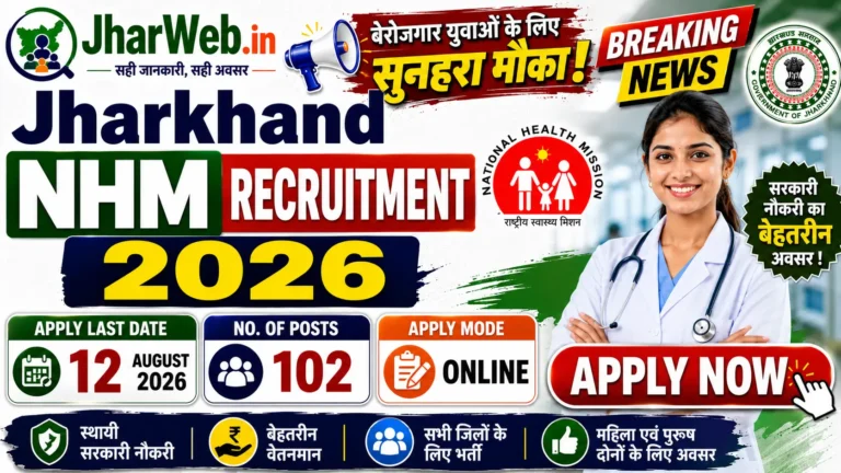 Jharkhand NHM Recruitment 2026