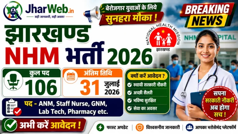 Jharkhand NHM Vacancy 2026